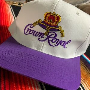 Crown Royal White and Purple Cap Y2K 90’s Hat Mardi Gras Vintage